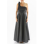 One-Shoulder Black Egyptian Cotton Cocktail Dress DRESSES