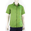 Camisa Bordado De Lino Natural Verde De Manga Corta CAMISAS