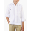 Guayabera 100% Lino con Alforzas y Encaje Manga Larga Blanco GUAYABERAS