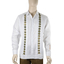 Pattern Embroidered White Irish Linen Guayabera GUAYABERAS