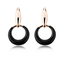 Lindos Aretes Negros con Dorado JOYERIA