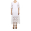 White Cotton Dress With Lace WOMEN