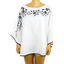 Blusa de Lino Color Blanco Con Bordado Dirigida Artesanal BLUSAS