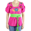 Pink Color Cotton Short Sleve Hand Embroidered Top TOPS