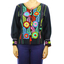 Blusa de Algodon Manga Larga Negro Con Bordado a Mano Artesanal BLUSAS