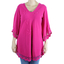Pink Color Cotton Long Sleve Hand Embroidered Crochet Top TOPS
