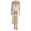 Beige Color Handmade Embroidered Cotton Dress WOMEN