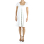 Short White Linen Dress With Embroidery DRESSES
