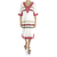 Vestido de Lino Blanco Con Combinaciones De Colores Mangas de 3/4 VESTIDOS