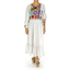 White Handmade Embroidered Cotton Dress WOMEN