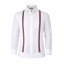 Guayabera de Lino Con Bordado a Mano Color Rojo Jaspeado GUAYABERAS 