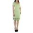 Princess Seamed Mojito Color Linen Dress DRESSES