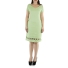 Princess Seamed Mojito Color Linen Dress DRESSES