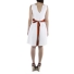 Belted Sleeveless White Linen Dress DRESSES