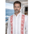 Exclusivo Guayabera De Lino Con Bordado A Mano Punto de Cruz GUAYABERAS 