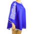 Royal Blue Linen Blouse With Handmade Embroidery TOPS