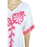 White Pure Linen Handmade Embroidered Blouse With Hand Embroidery TOPS