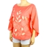 Top de Lino Color Coral Con Bordado Artesanal BLUSAS