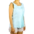 Casual Pure Linen Aqua Color Top TOPS
