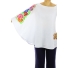 White Linen Top With Handmade Colorful Embroidery Mexican Art One Size TOPS
