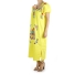 Vestido de Algodon Amarillo Con Bordado a Mano MUJER