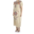 Vestido de Algodon Beige Con Bordado a Mano MUJER