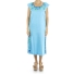 Vestido de Lino Color Aqua Con Bordado Artesanal VESTIDOS