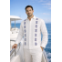 Guayabera De Lino Italiano Blanco Bordado a Mano GUAYABERAS 