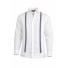 Linen Guayabera With Hand Embroidery in Marine Blue Color GUAYABERAS