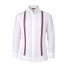 Guayabera de Lino Con Bordado a Mano Color Rojo Jaspeado GUAYABERAS 