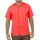 mens coral short sleeve dress shirt