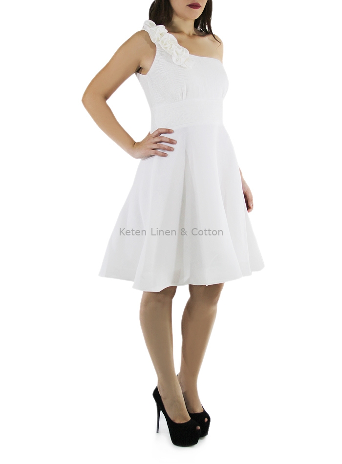 White flare dress knee length new arrivals