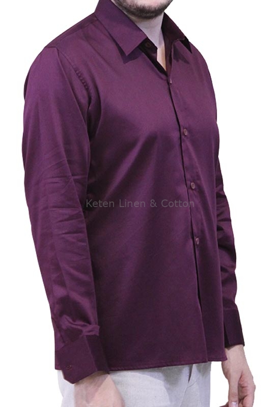 Camisa de Algodon Egipcio Color Borgo a
