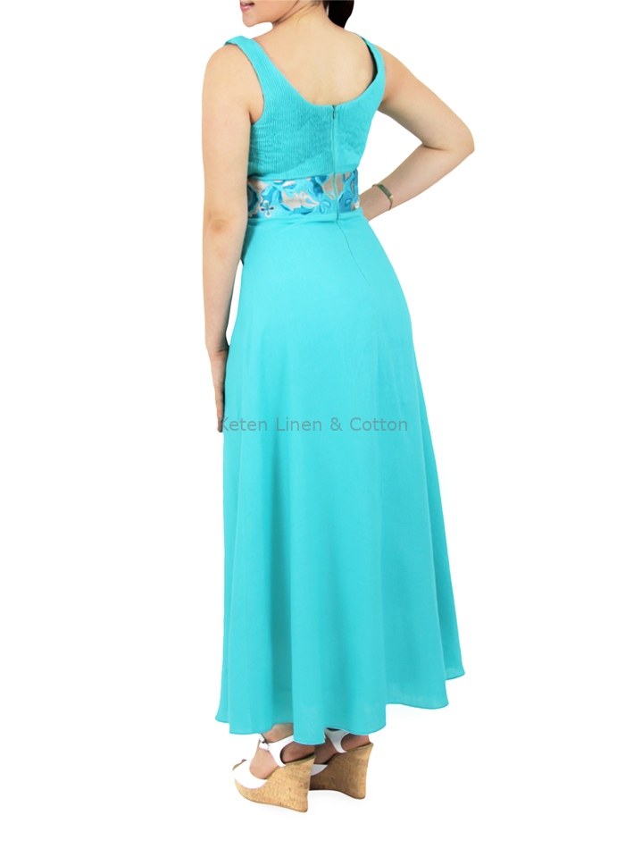 Vestido azul turquesa casual best sale