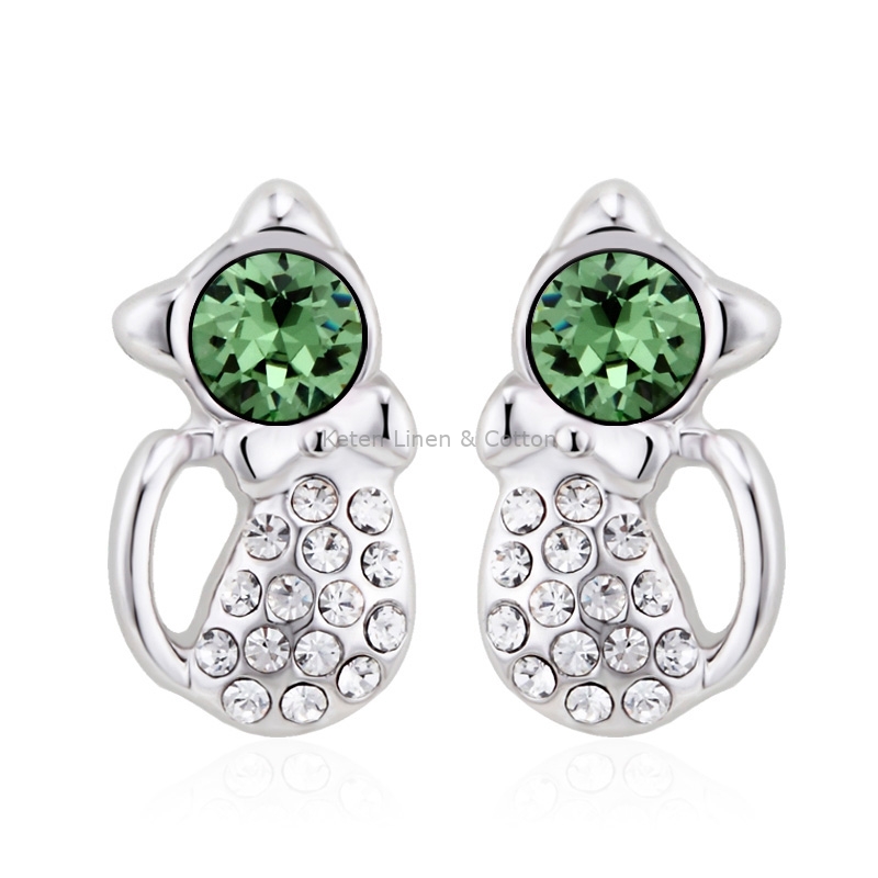 Cat Swarovski Earrings