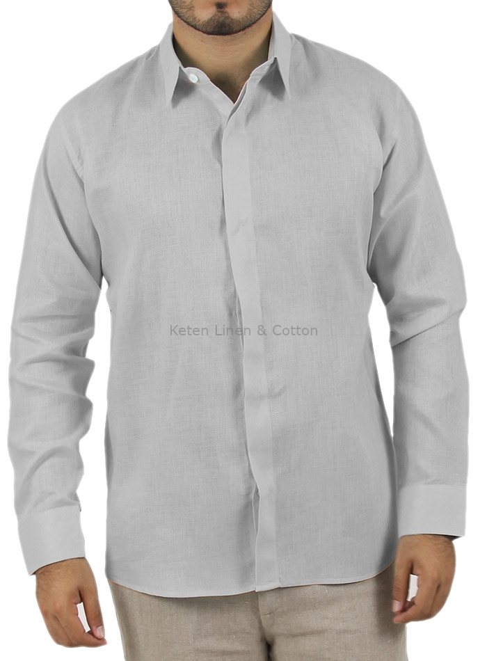 Camisa sales lino gris