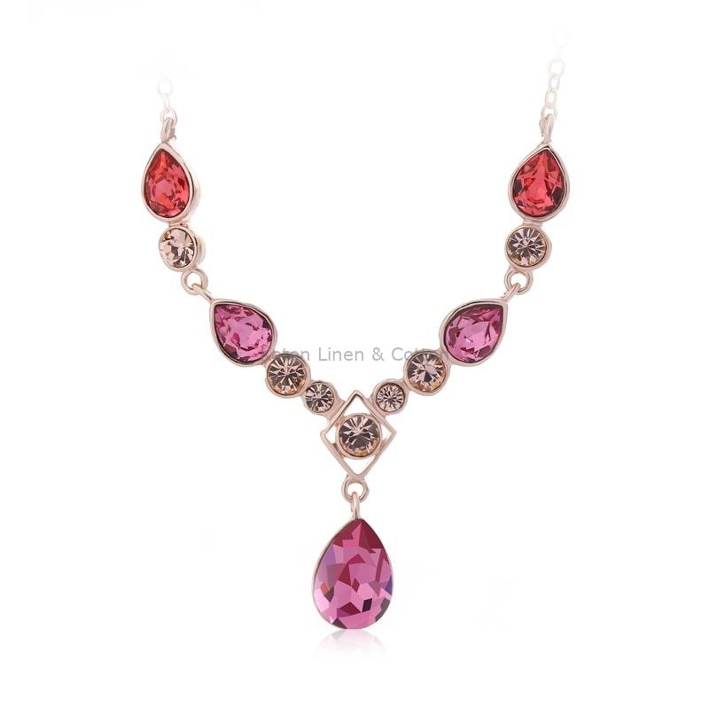 Pink collar necklace sale