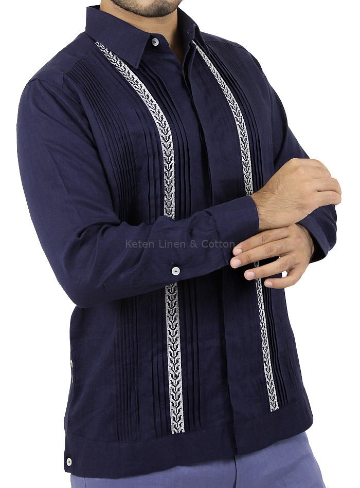 Guayabera deals azul turquesa