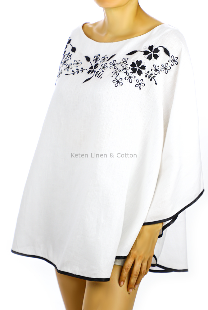 Blusas blancas bordadas a mano deals